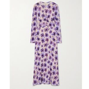 Ulla Johnson Naia ruched floral-print stretch-jersey maxi dress